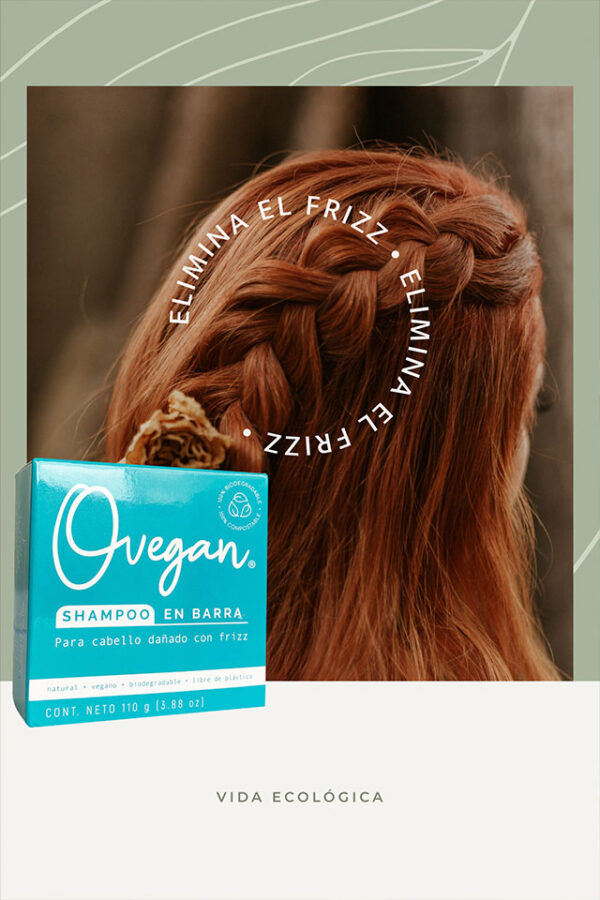 Shampoo en barra para cabello con frizz o rizado